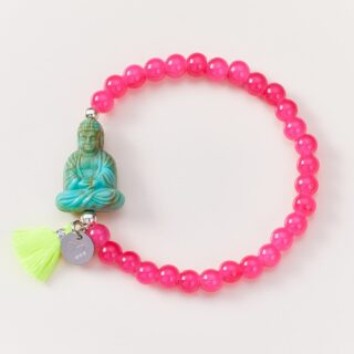 Armband Buddha Shiny Pink